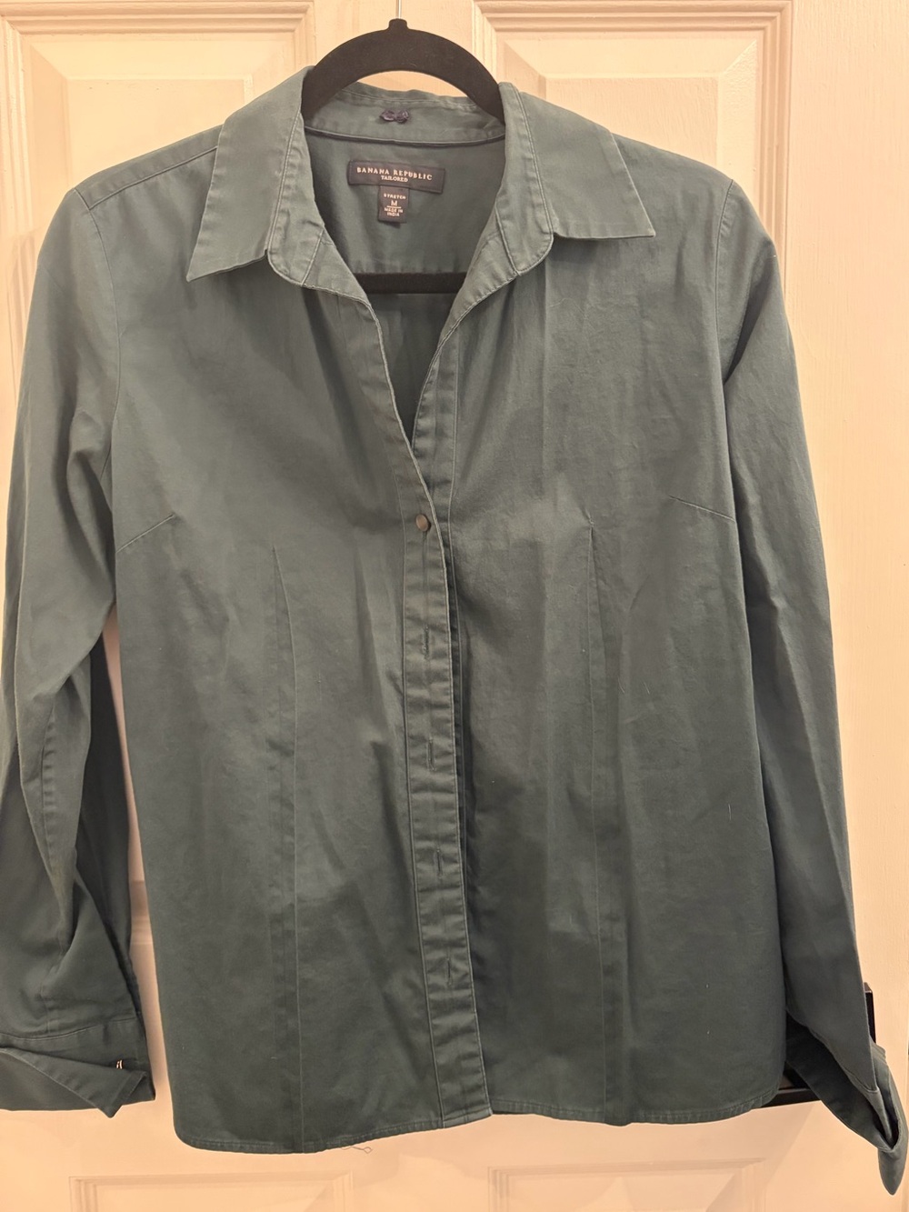Banana Republic hunter green tailored Long Sleeve Button Shirt